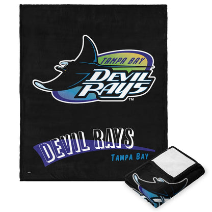 Tampa Bay Devil Rays throwback silk touch blanket