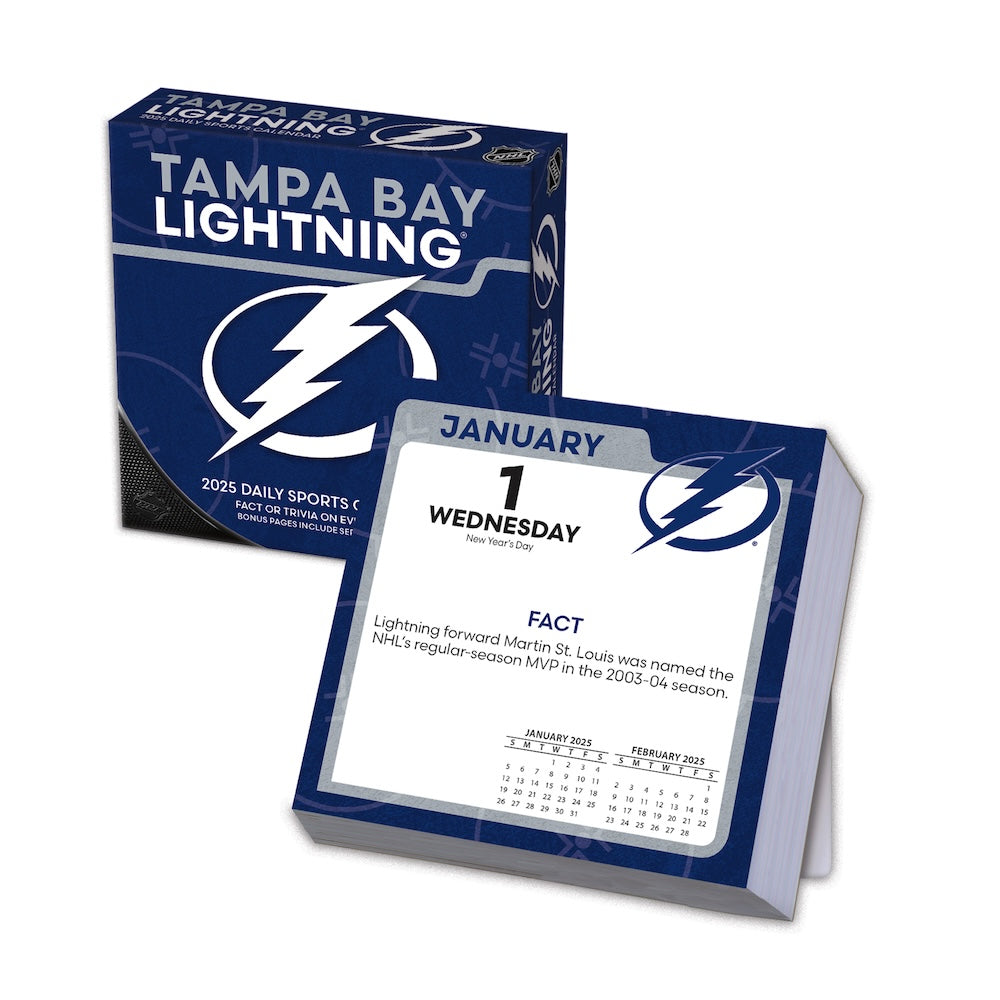 Tampa Bay Lightning 2025 Fact-A-Day Box Desk Calendar