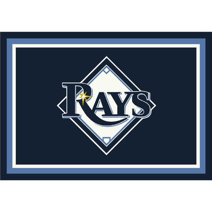 Tampa Bay Rays distressed style area rug