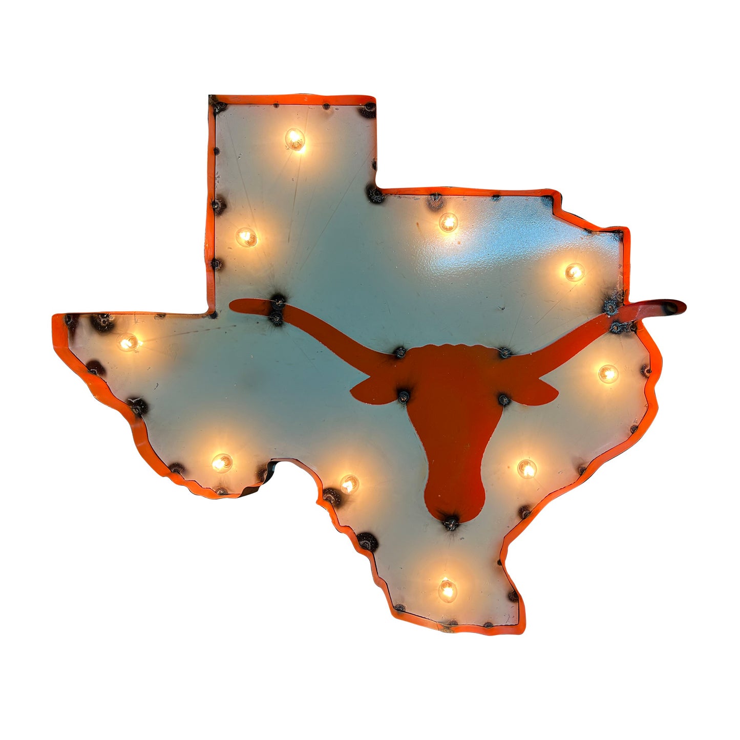 Texas Longhorns MAP Logo lighted metal sign