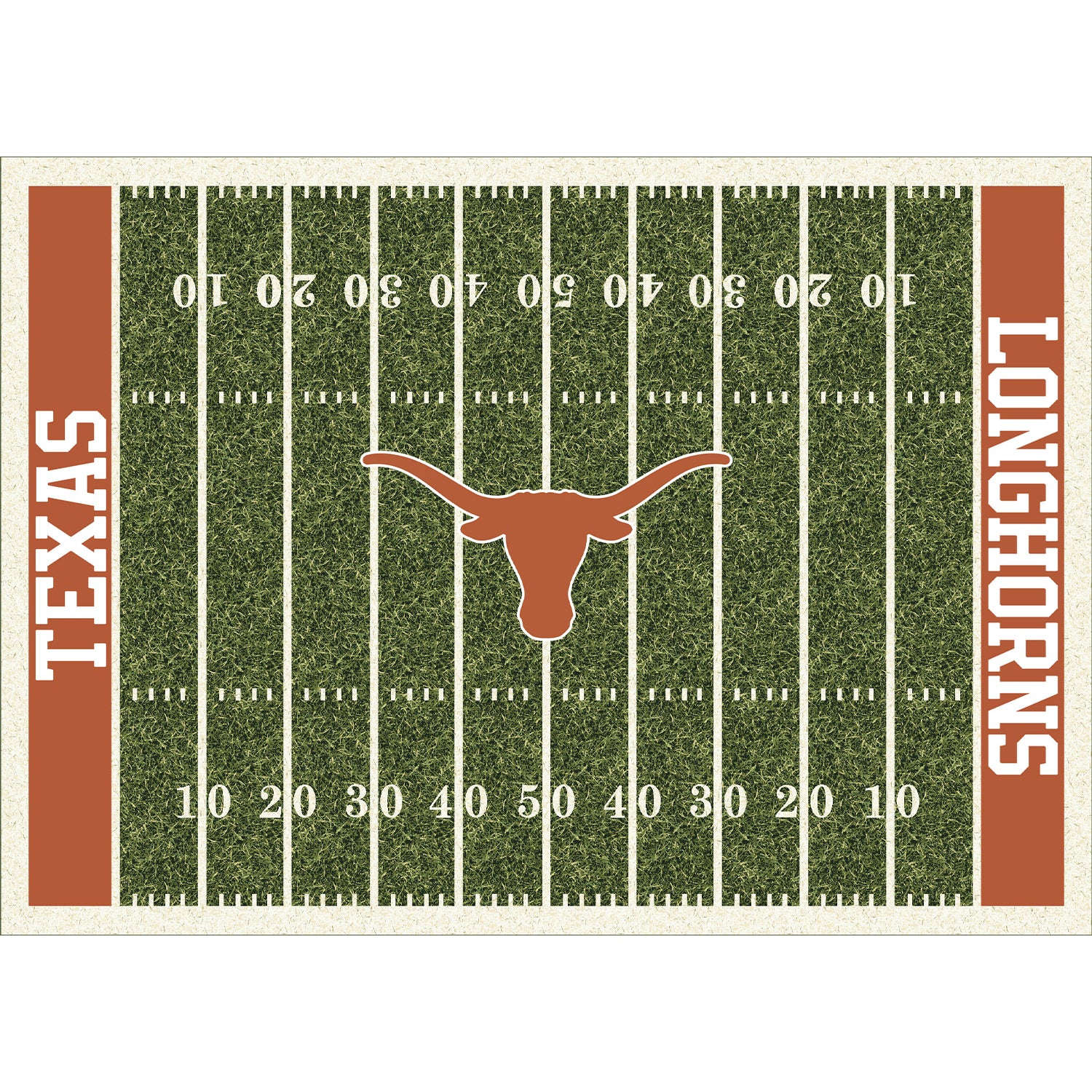 Texas Longhorns home field style area rug