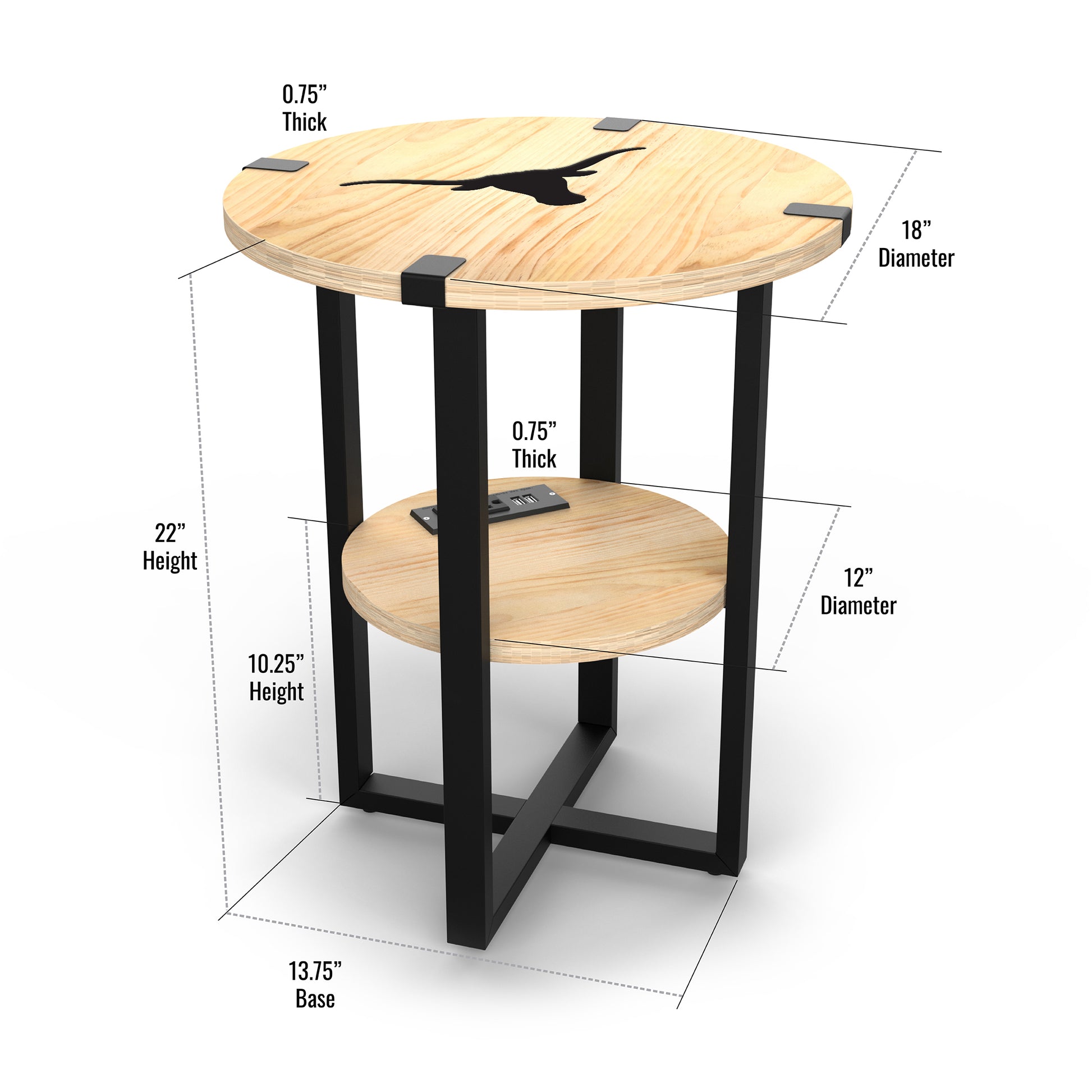 Texas Longhorns Table Dimensions