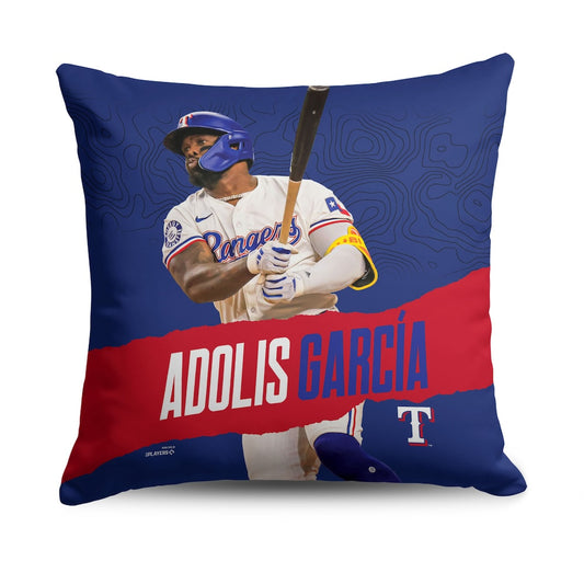 Texas Rangers Adolis Garcia throw pillow