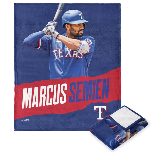 Texas Rangers Marcus Semien silk touch throw blanket