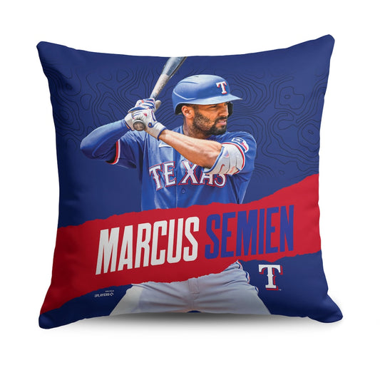 Texas Rangers Marcus Semien throw pillow