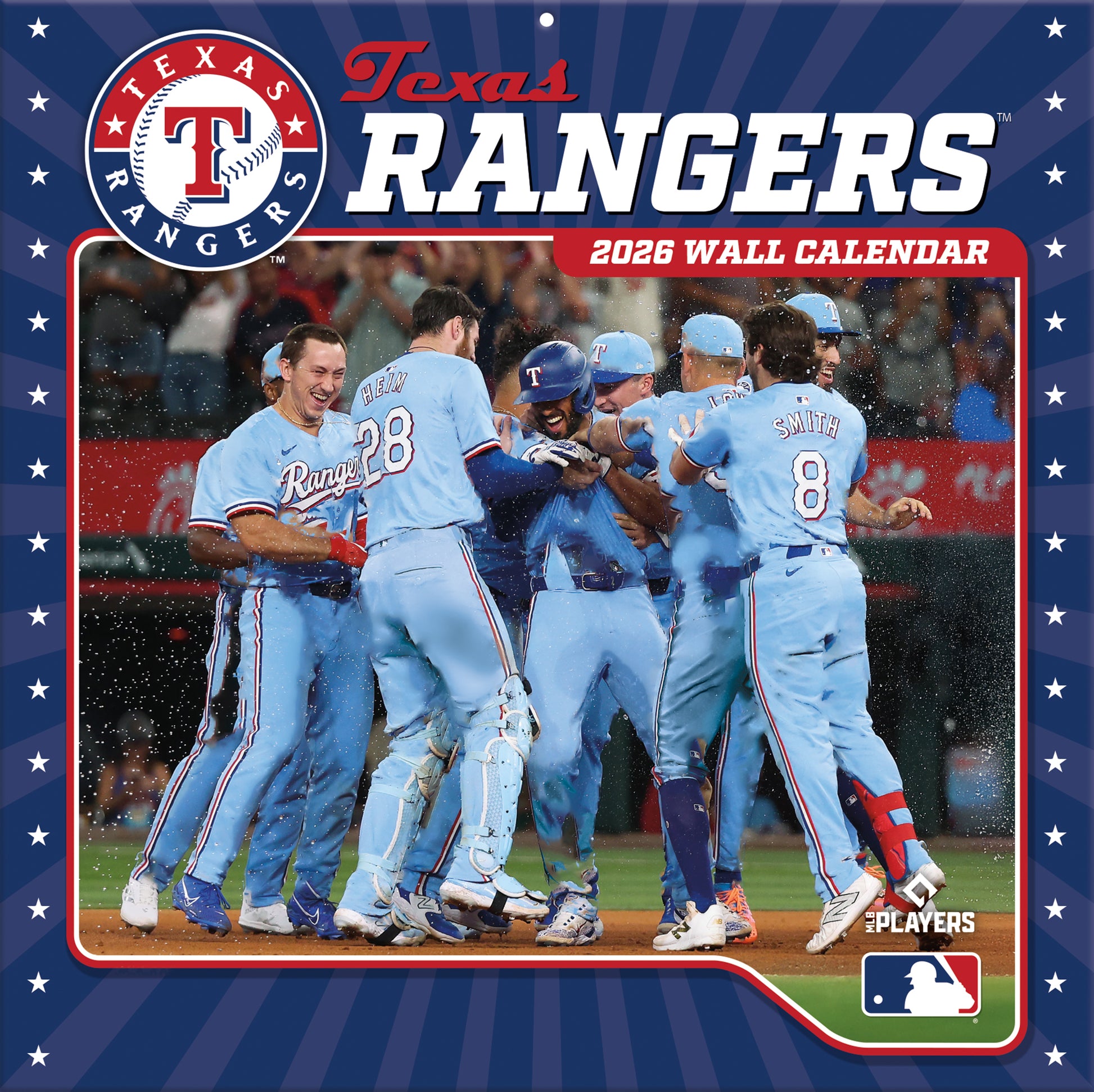 Texas Rangers Team Photos Wall Calendar