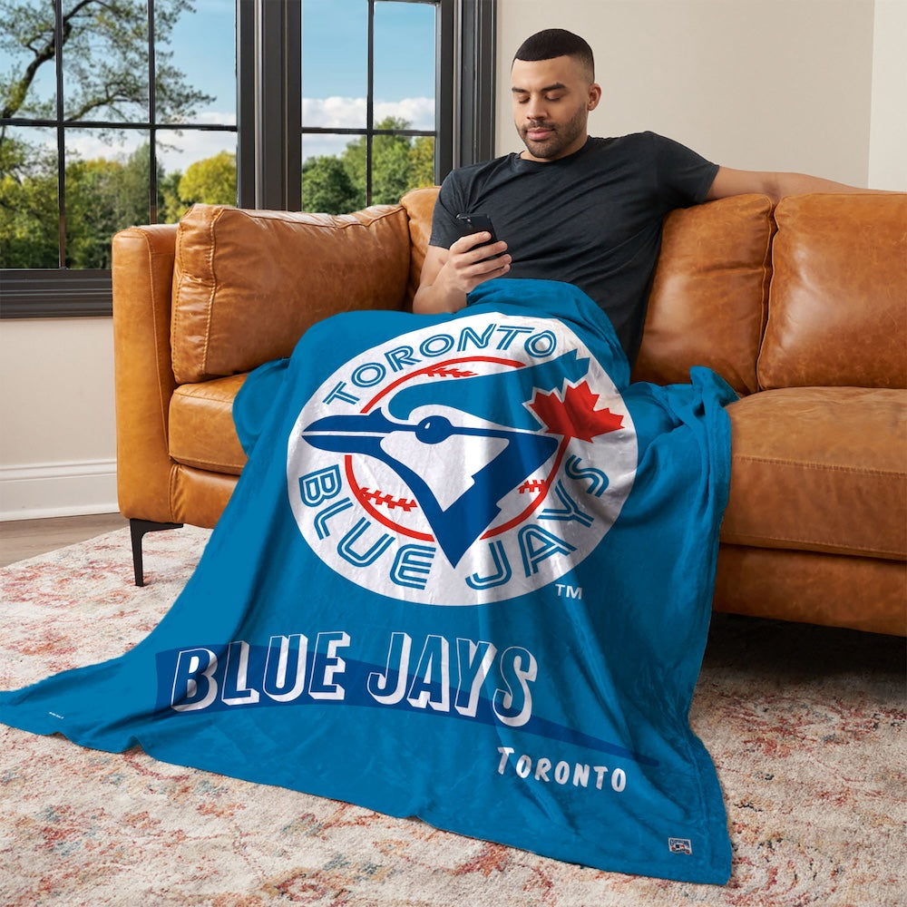 Toronto Blue Jays CC throwback silk touch blanket