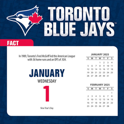 Toronto Blue Jays 2025 Fact-A-Day Box Desk Calendar Jan