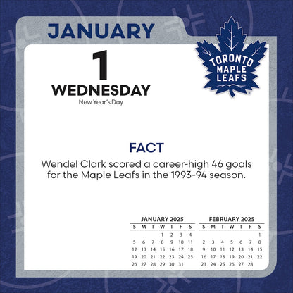 Toronto Maple Leafs 2025 Fact-A-Day Box Desk Calendar Jan