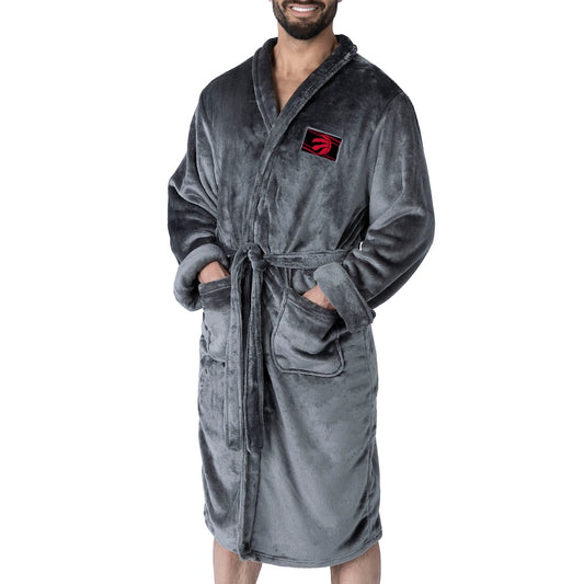 Toronto Raptors silk touch charcoal bathrobe