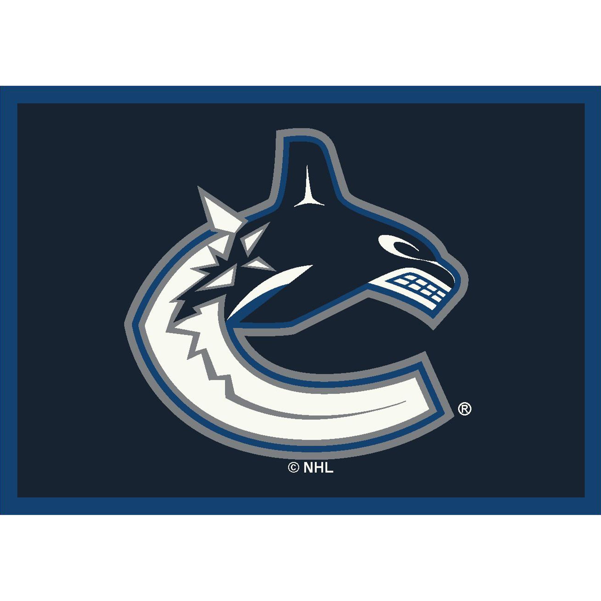 Vancouver Canucks distressed style area rug