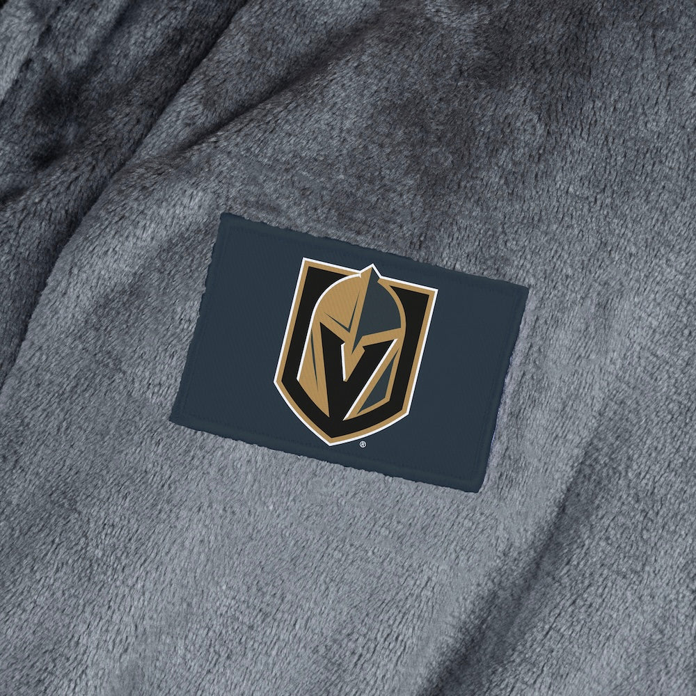 Vegas Golden Knights silk touch charcoal bathrobe logo patch