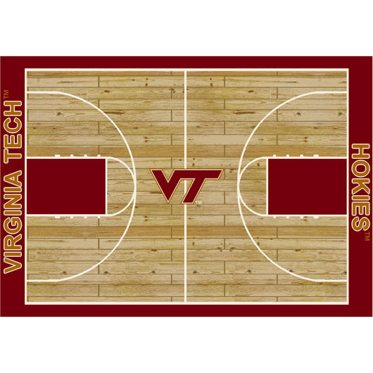 Virginia Tech Hokies courtside style area rug