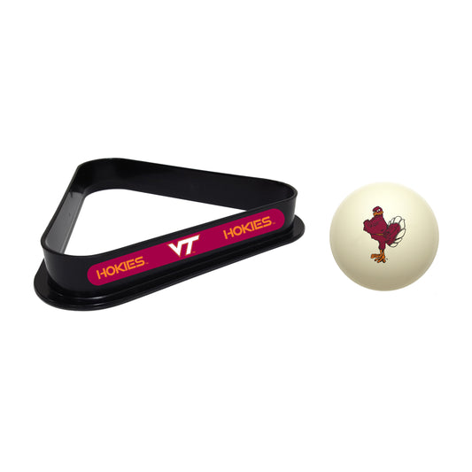 Virginia Tech Hokies cue ball and triangle