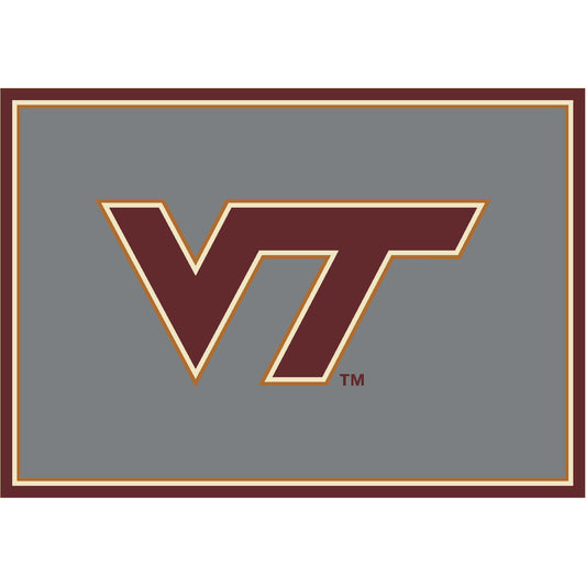 Virginia Tech Hokies distressed style area rug