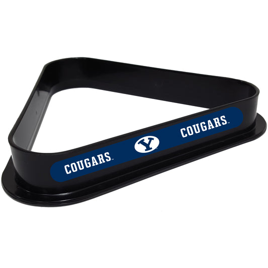 Buy Official Byu-Cougars-Pool-Table-Triangle-Rack Billiard Ball Triangle Rack - Premium Black Plastic 8-Ball Rack Front View