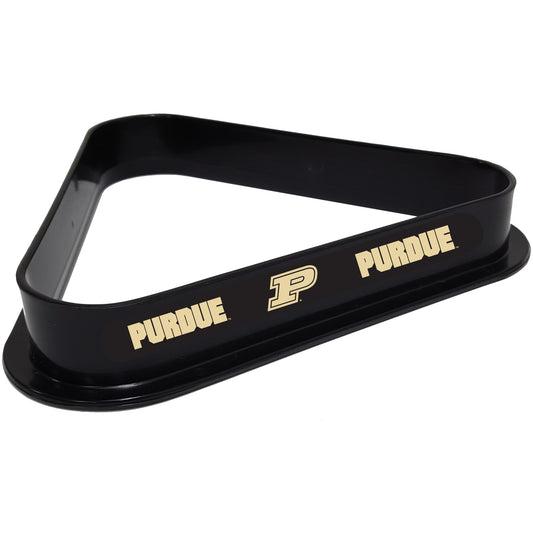 Buy Official Purdue-Boilermakers-Pool-Table-Triangle-Rack Billiard Ball Triangle Rack - Premium Black Plastic 8-Ball Rack Front View
