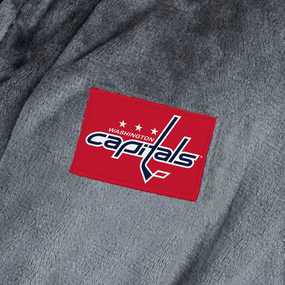 Washington Capitals silk touch charcoal bathrobe logo patch