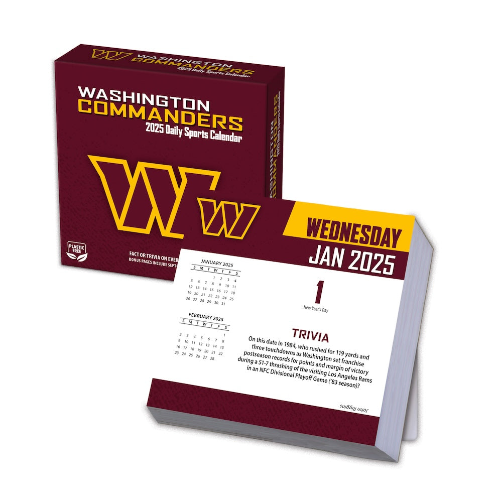 Washington Commanders 2025 Fact-A-Day Box Desk Calendar