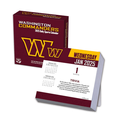 Washington Commanders 2025 Fact-A-Day Box Desk Calendar