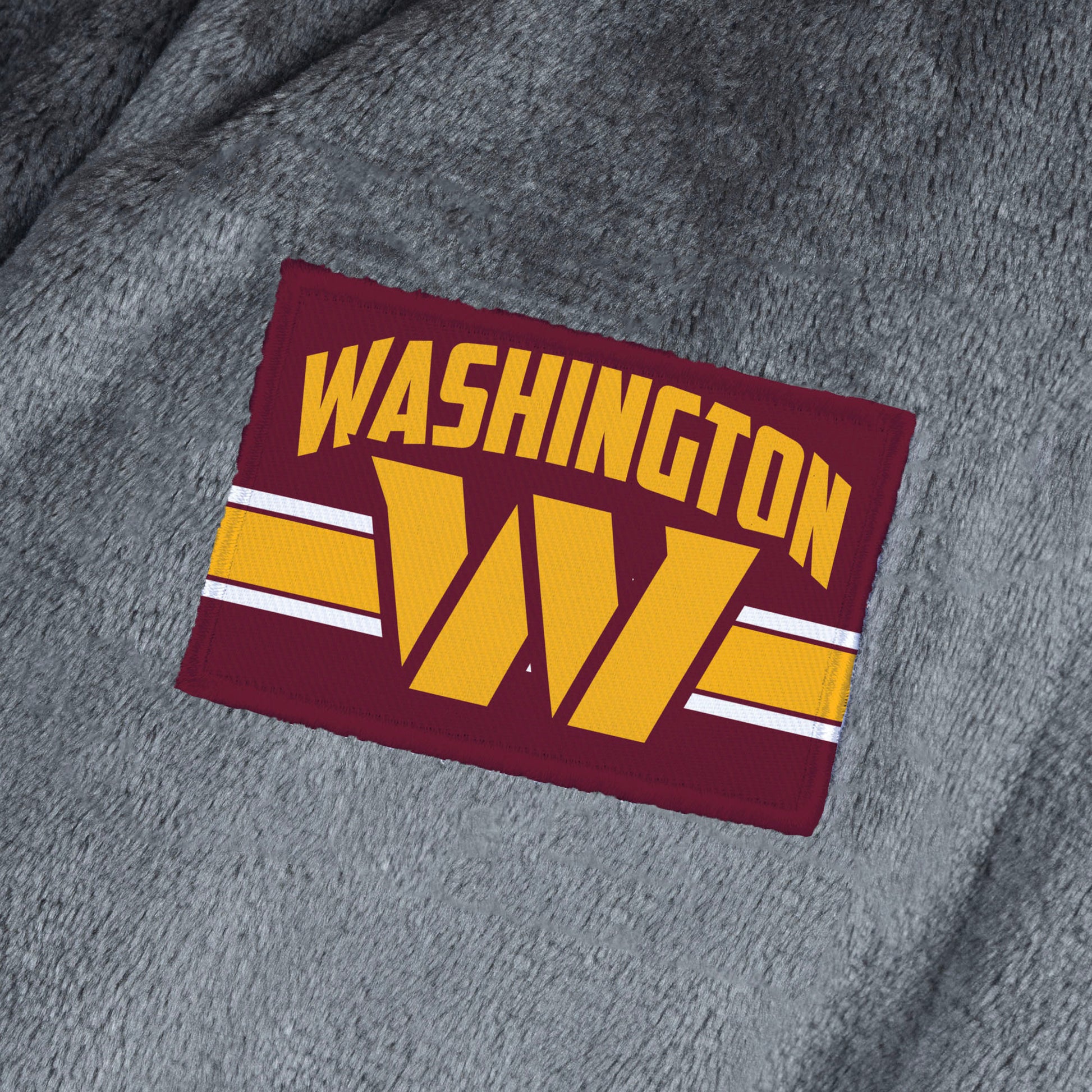 Washington Commanders silk touch charcoal bathrobe logo patch