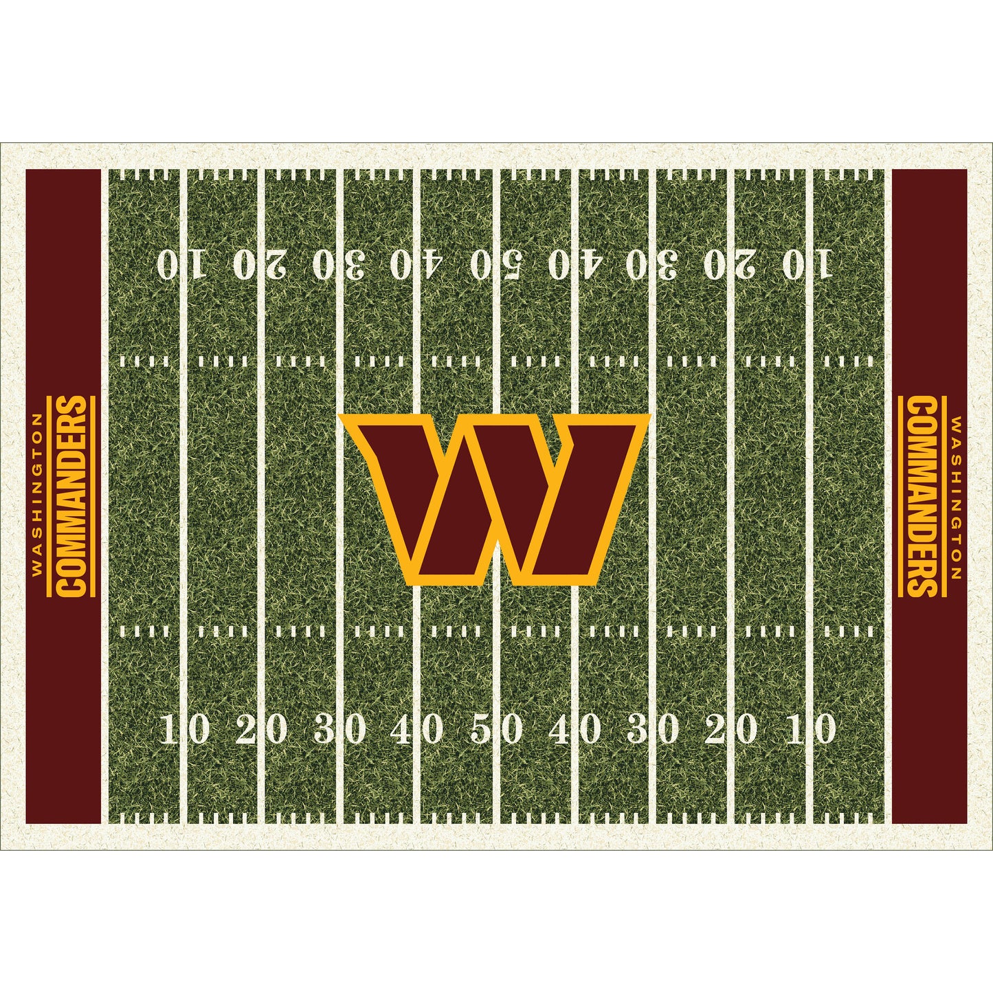 Washington Commanders home field style area rug