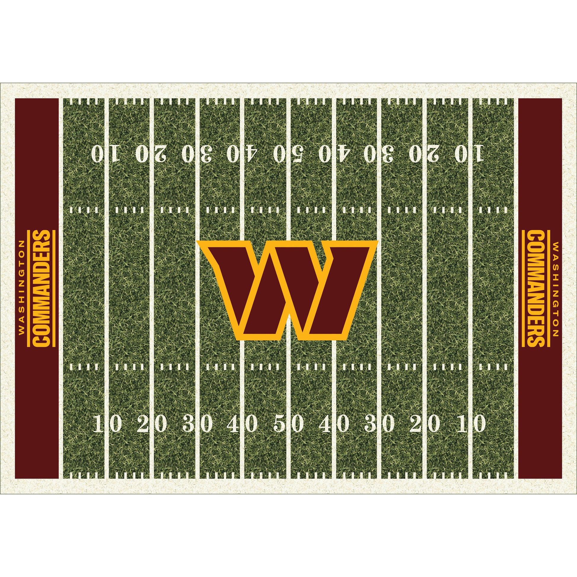 Washington Commanders home field style area rug