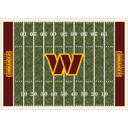 Washington Commanders home field style area rug