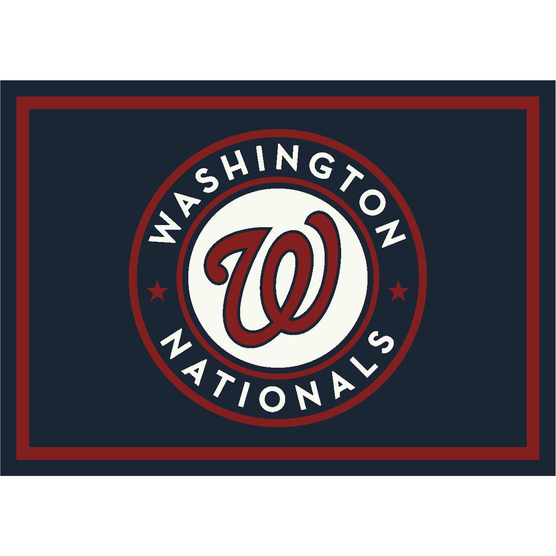 Washington Nationals distressed style area rug