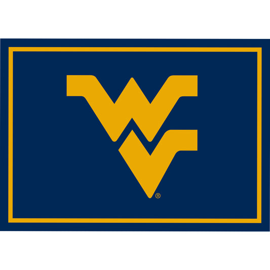 West Virginia Mountaineers distressed style area rug