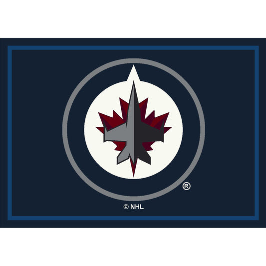 Winnipeg Jets distressed style area rug