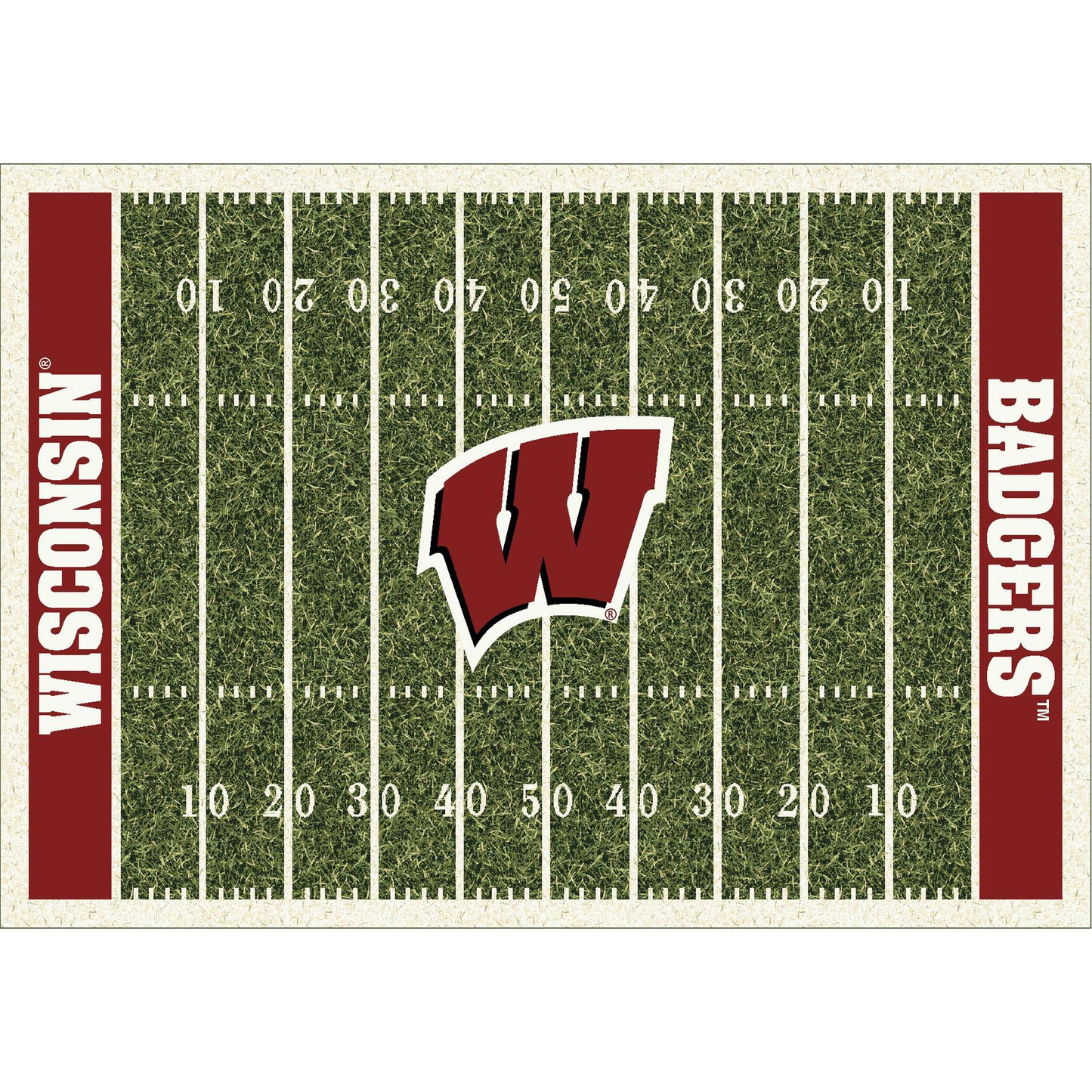 Wisconsin Badgers home field style area rug