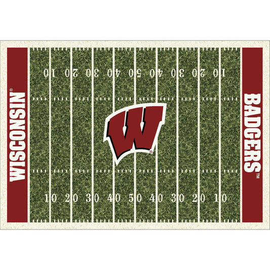 Wisconsin Badgers home field style area rug