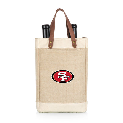San Francisco 49ers - Pinot Jute 2 Bottle Insulated Wine Bag
