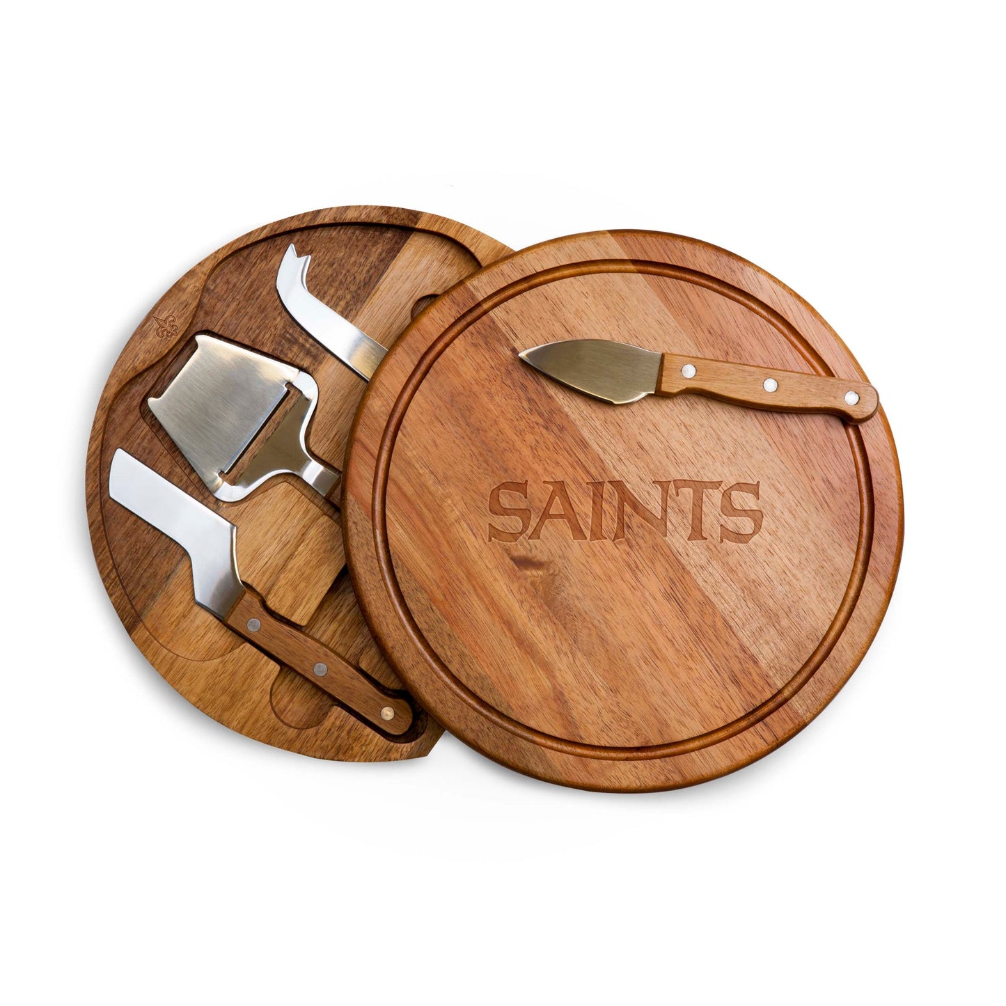 New Orleans Saints - Acacia Circo Cheese Cutting Board & Tools Set