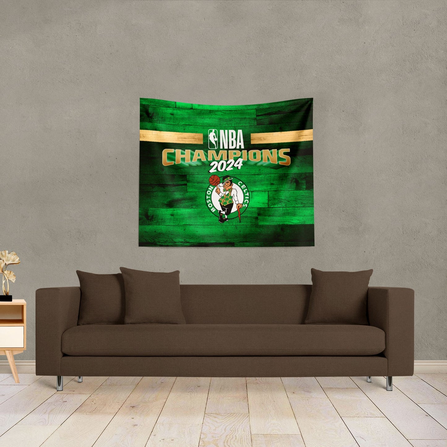 Boston Celtics NBA Champions wall hanging court