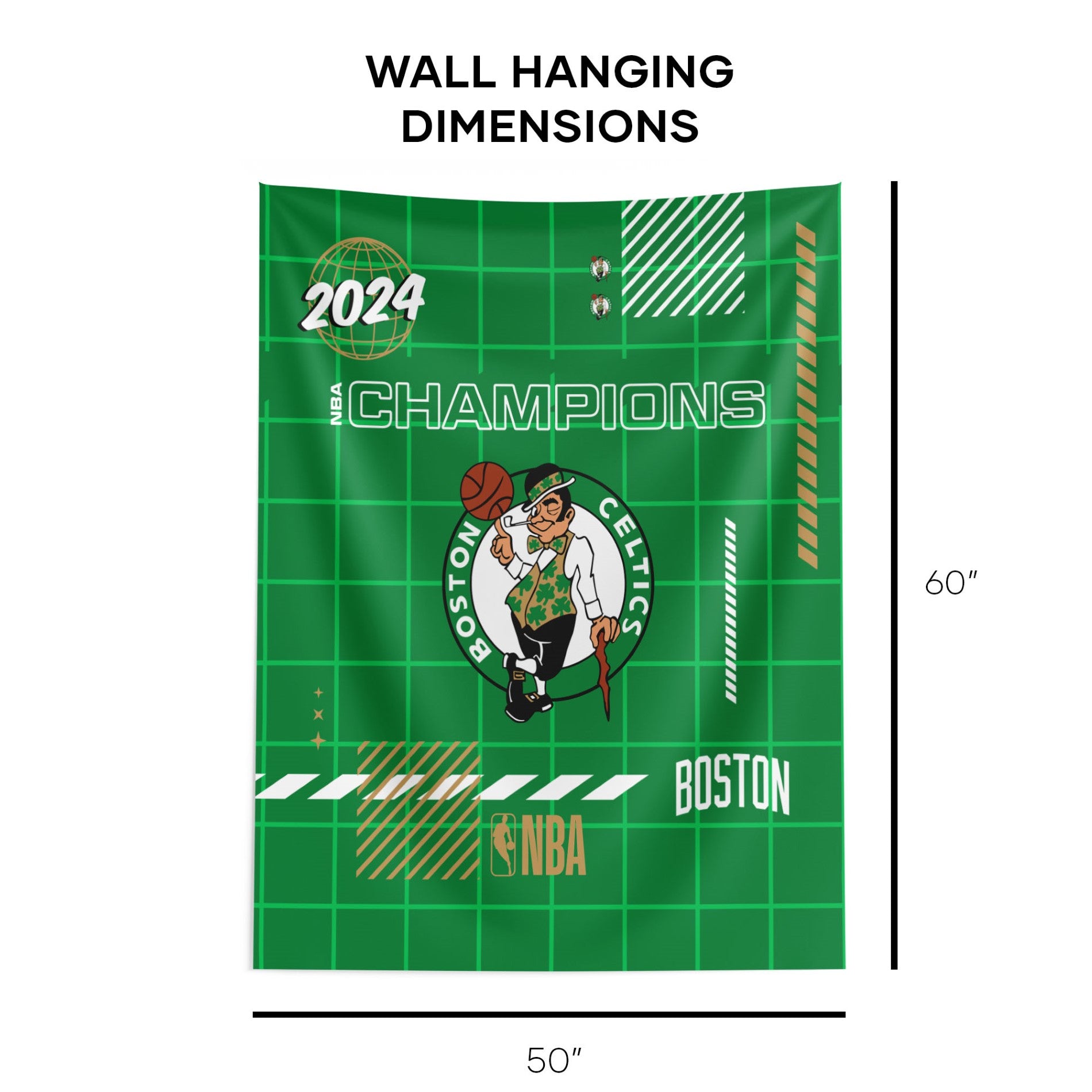 Boston Celtics NBA Champions wall hanging dimensions