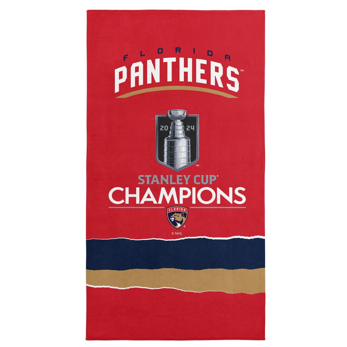 Florida Panthers NHL Stanley Cup Champions beach towel