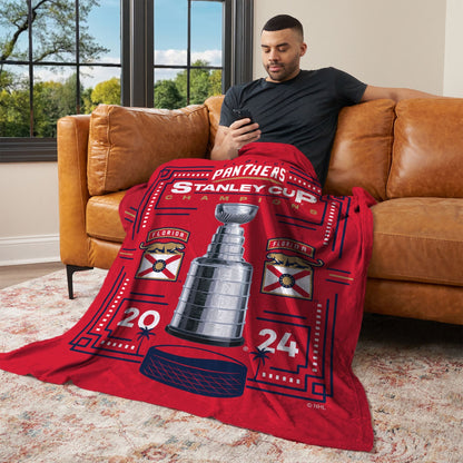 Florida Panthers NHL Stanley Cup Champions blanket lifestyle