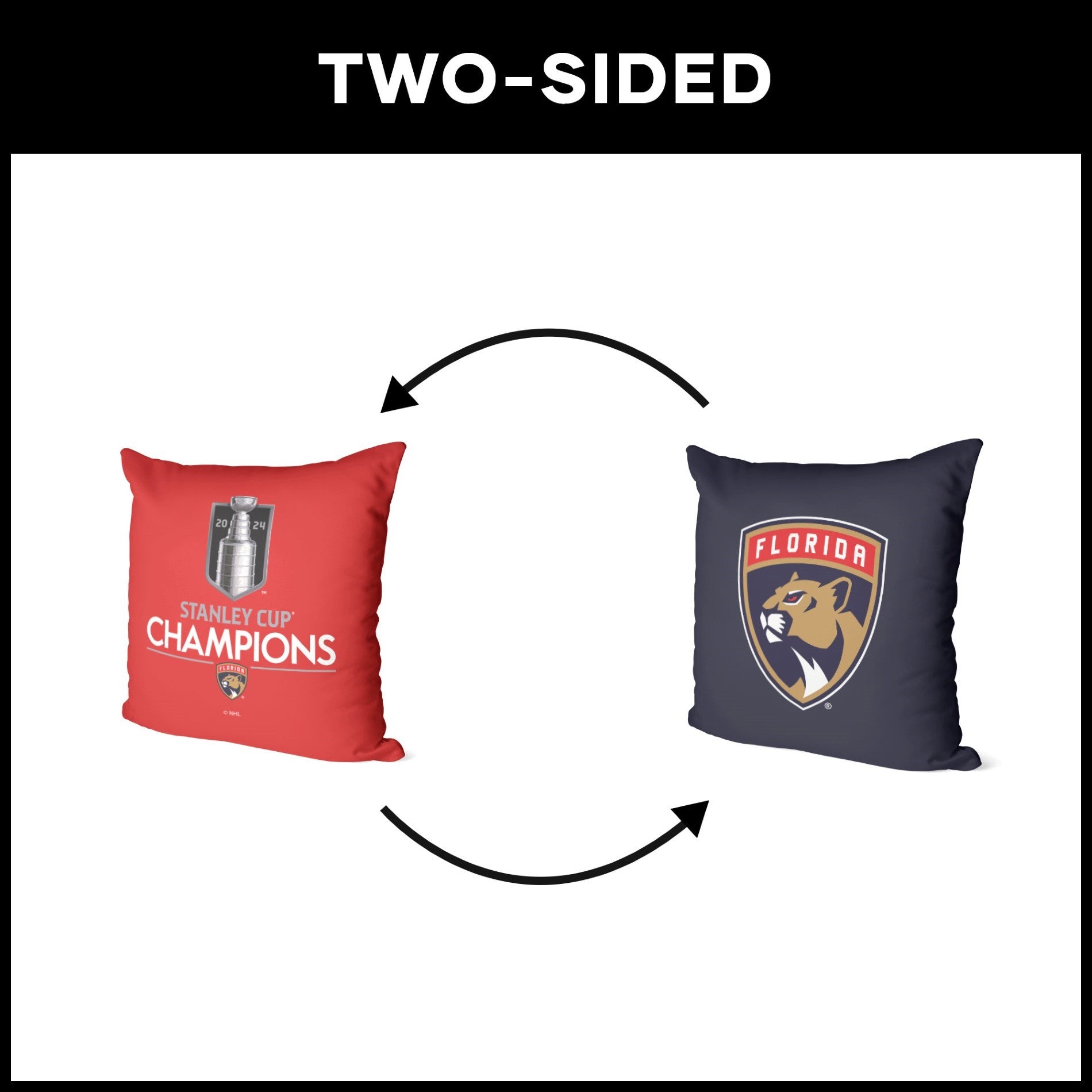 Florida Panthers NHL Stanley Cup Champions throw pillow