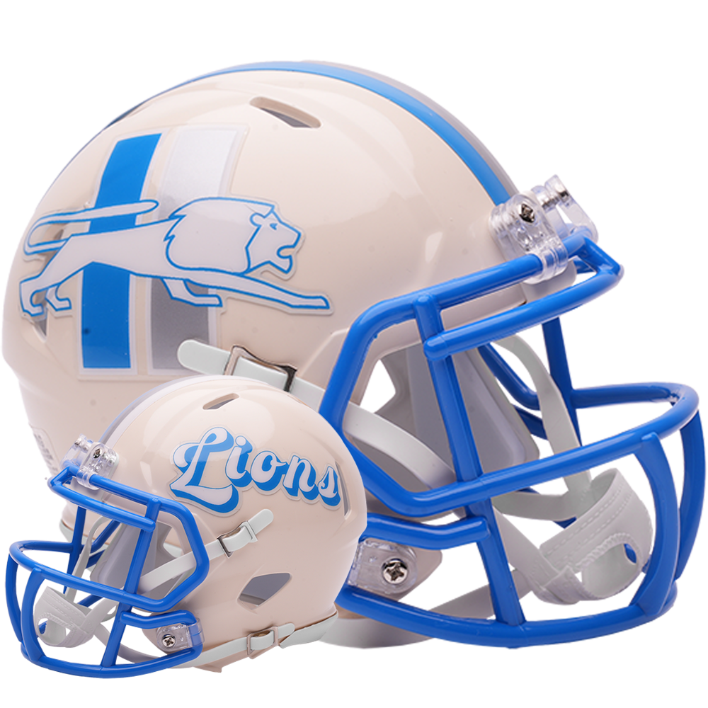 Detroit Lions Riddell Speed Mini Football Helmet retro officially licensed NFL collectible