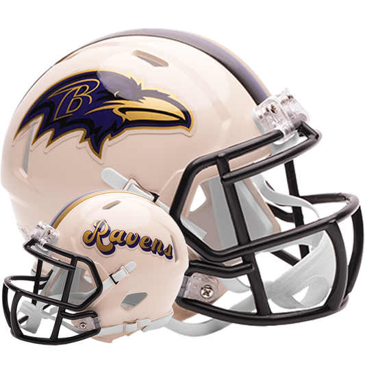 Baltimore Ravens Riddell Speed Mini Football Helmet retro officially licensed NFL collectible
