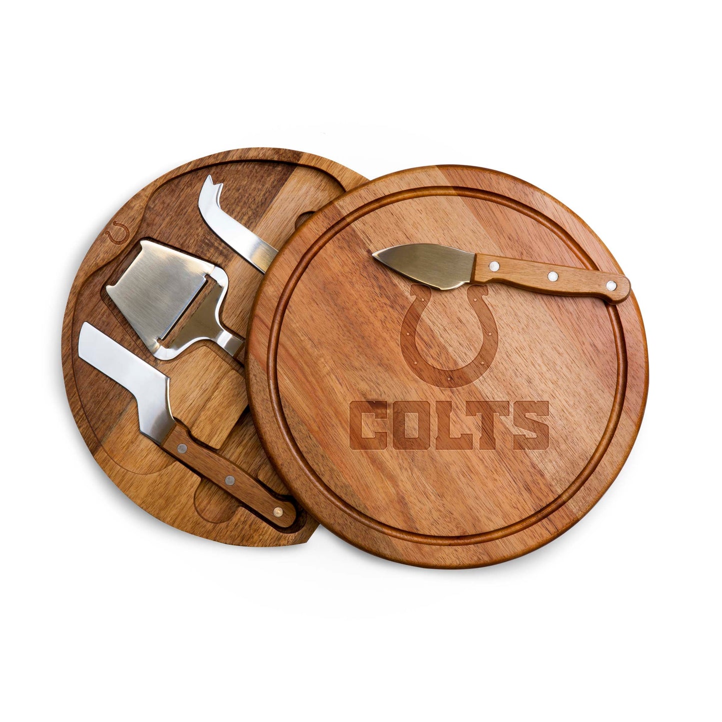 Indianapolis Colts - Acacia Circo Cheese Cutting Board & Tools Set