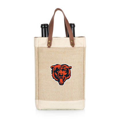 Chicago Bears - Pinot Jute 2 Bottle Insulated Wine Bag