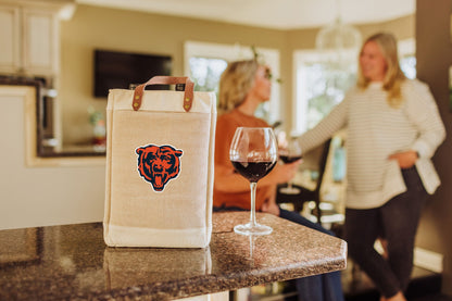 Chicago Bears - Pinot Jute 2 Bottle Insulated Wine Bag