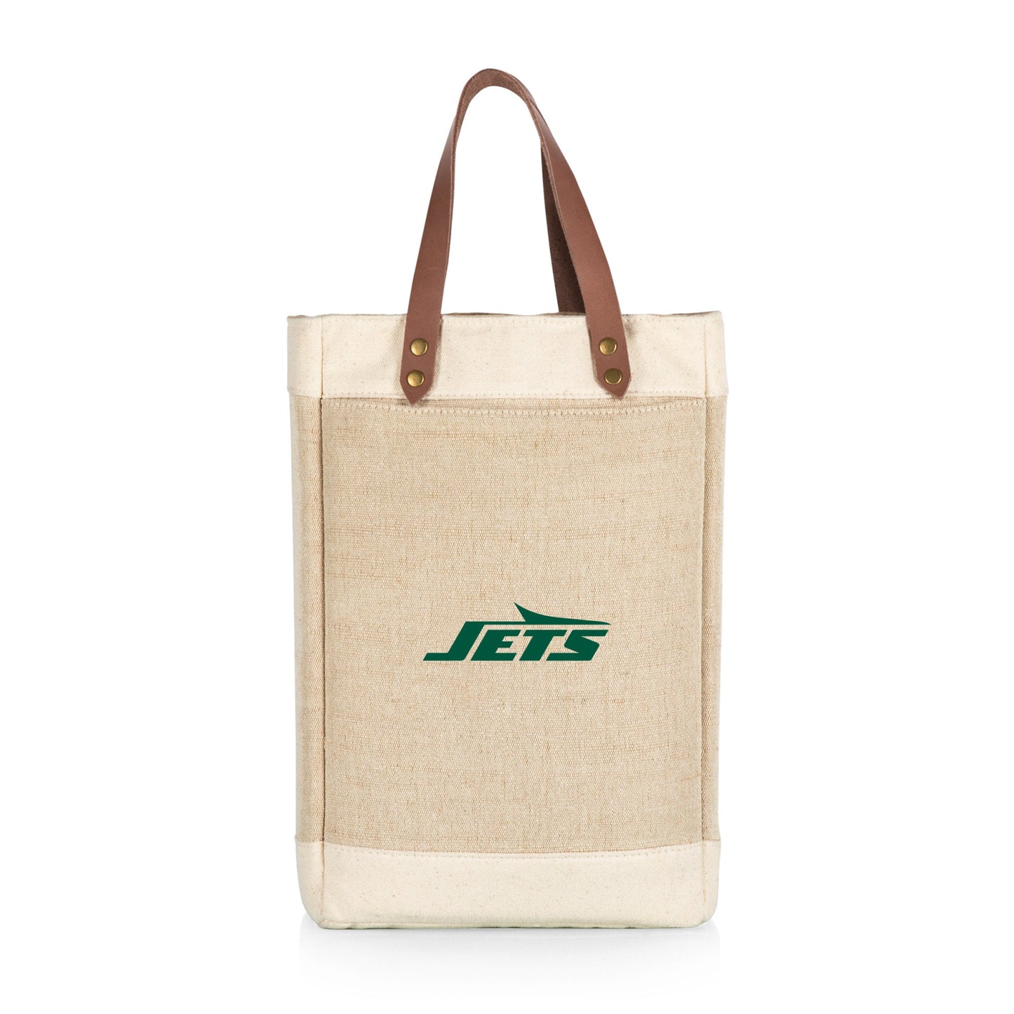 New York Jets - Pinot Jute 2 Bottle Insulated Wine Bag