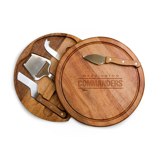 Washington Commanders - Acacia Circo Cheese Cutting Board & Tools Set