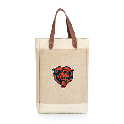 Chicago Bears - Pinot Jute 2 Bottle Insulated Wine Bag