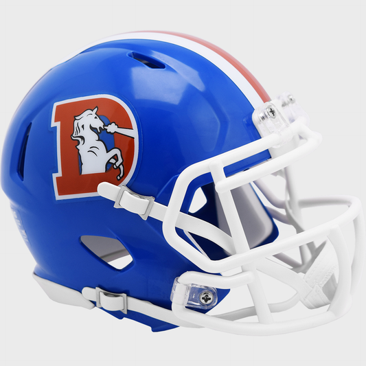 Denver Broncos throwback mini helmet