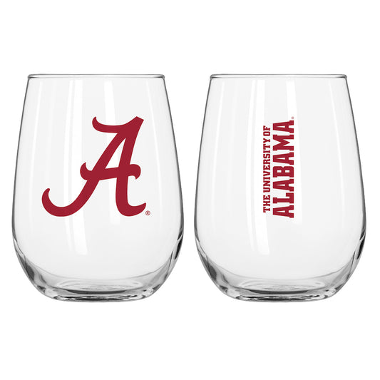Alabama Crimson Tide Stemless Wine Glass